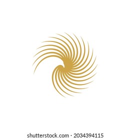 swirl eagle logo design in luxury gold color.