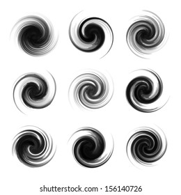 Schwirle Elemente für Design. Vektorgrafik. 