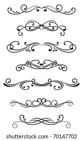 Swirl elements and monograms for design and decorate. Jpeg version also available in gallery