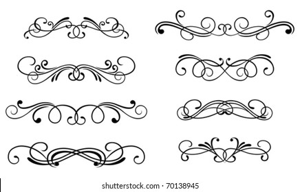 Swirl elements and monograms for design. Jpeg version also available in gallery