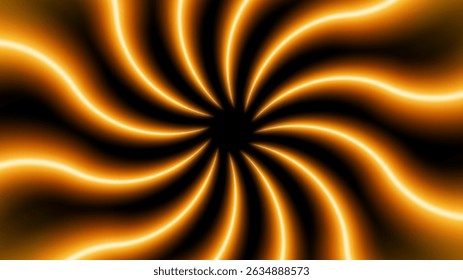 Swirl Fire Light Trails, Long Time Exposure Motion Blur Effect, Vector Illustration