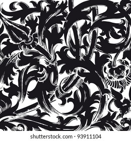 Swirl floral design