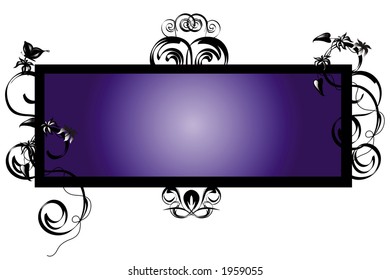 Swirl and floral design element.