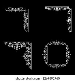 Swirl floral design set