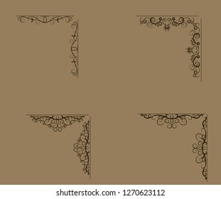 Swirl floral design set