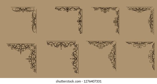 Swirl floral design set
