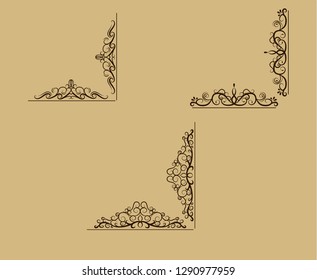 Swirl floral design set