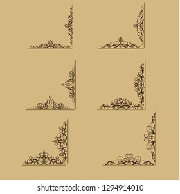 Swirl floral design set