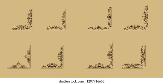 Swirl floral design set