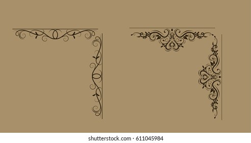 Swirl floral design set