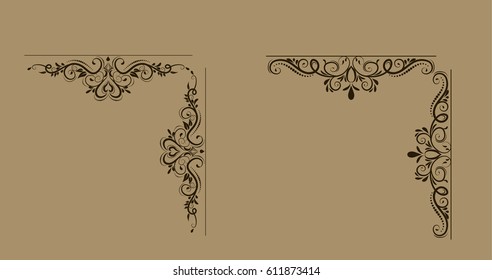 Swirl floral design set