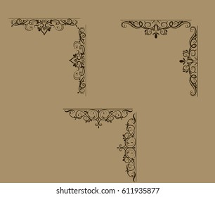 Swirl floral design set