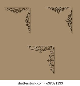 Swirl floral design set