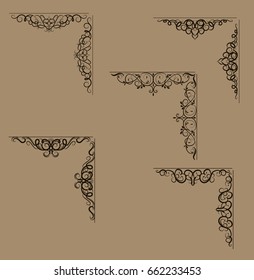 Swirl floral design set