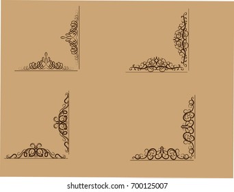 Swirl floral design set