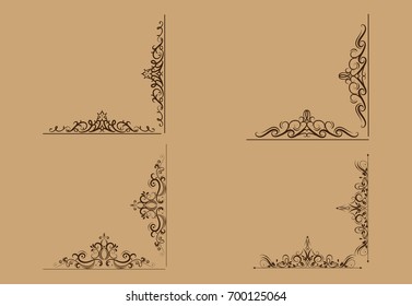 Swirl floral design set