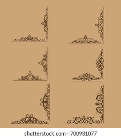 Swirl floral design set