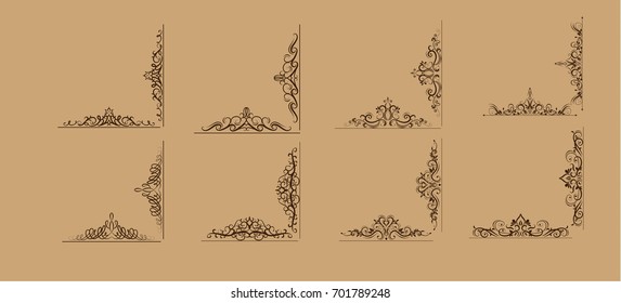 Swirl floral design set