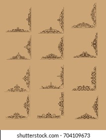 Swirl floral design set