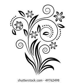 Swirl floral element