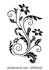  Swirl Floral Element