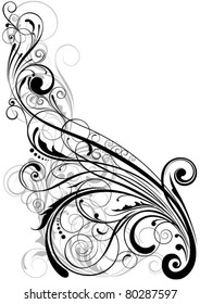 Swirl floral element