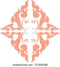 Swirl floral phoenix vector illustration, tattoo, pattern, texture, wallpaper, Southeast Asia Art Design