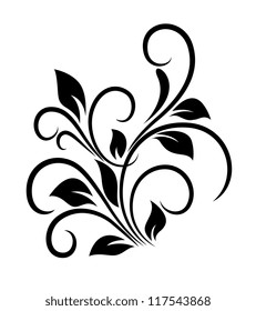 Swirl Floral Vector Stock Vector (Royalty Free) 117543868 | Shutterstock