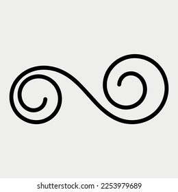 Swirl flourish Element vector illustration