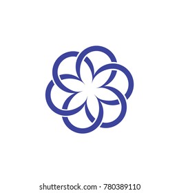swirl flower star shape logo