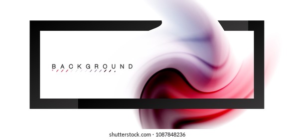 Swirl fluid flowing colors motion effect, holographic abstract background. Vector illustration