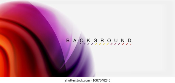 Swirl fluid flowing colors motion effect, holographic abstract background. Vector illustration