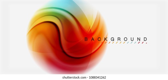 Swirl fluid flowing colors motion effect, holographic abstract background. Vector illustration