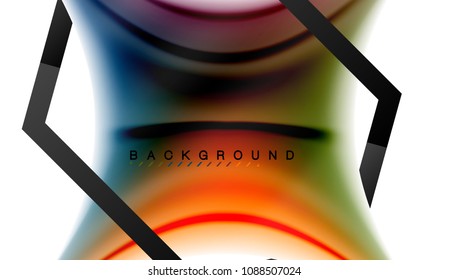 Swirl fluid flowing colors motion effect, holographic abstract background. Vector illustration