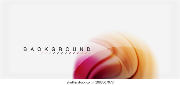 Swirl fluid flowing colors motion effect, holographic abstract background. Vector illustration