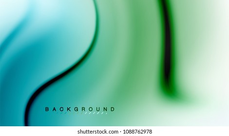 Swirl fluid flowing colors motion effect, holographic abstract background. Vector illustration