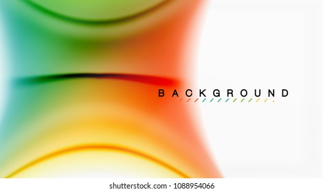 Swirl fluid flowing colors motion effect, holographic abstract background. Vector illustration