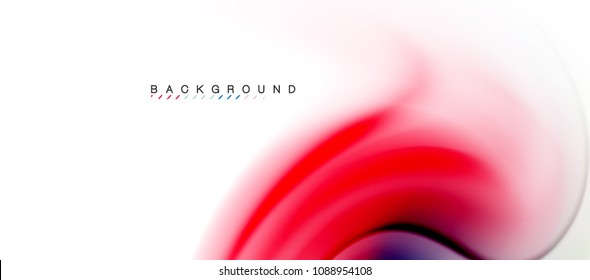 Swirl fluid flowing colors motion effect, holographic abstract background. Vector illustration