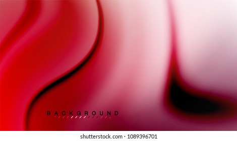 Swirl fluid flowing colors motion effect, holographic abstract background. Vector illustration