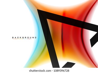 Swirl fluid flowing colors motion effect, holographic abstract background. Vector illustration