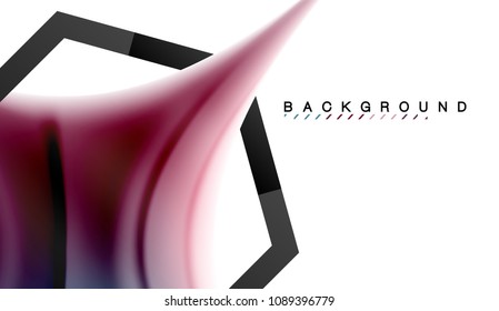 Efecto de movimiento de flujo de fluidos de fluidos de fluidos de fluidos, fondo holográfico abstracto. Ilustración del vector