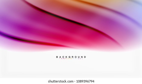 Swirl fluid flowing colors motion effect, holographic abstract background. Vector illustration