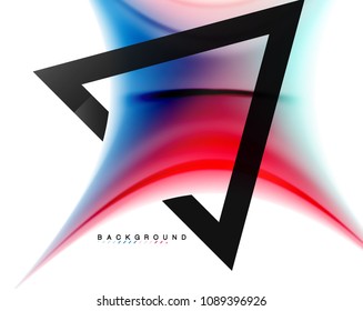 Swirl fluid flowing colors motion effect, holographic abstract background. Vector illustration