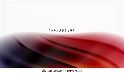 Schwirl fließende Farben Bewegungseffekt, holografischer abstrakter Hintergrund. Vektorgrafik