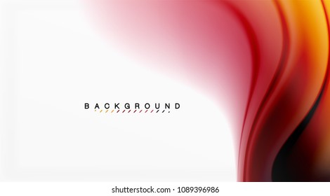 Swirl fluid flowing colors motion effect, holographic abstract background. Vector illustration