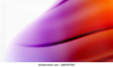 Swirl fluid flowing colors motion effect, holographic abstract background. Vector illustration