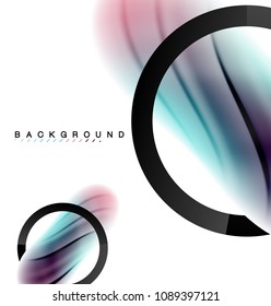 Swirl fluid flowing colors motion effect, holographic abstract background. Vector illustration
