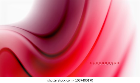 Swirl fluid flowing colors motion effect, holographic abstract background. Vector illustration