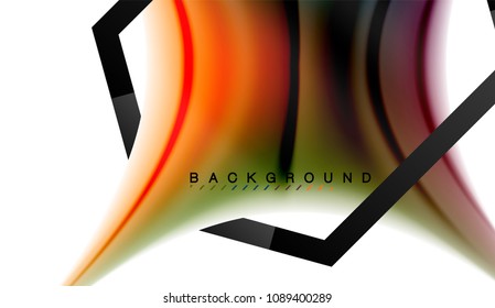 Swirl fluid flowing colors motion effect, holographic abstract background. Vector illustration