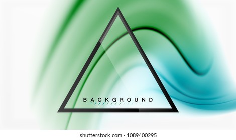 Swirl fluid flowing colors motion effect, holographic abstract background. Vector illustration